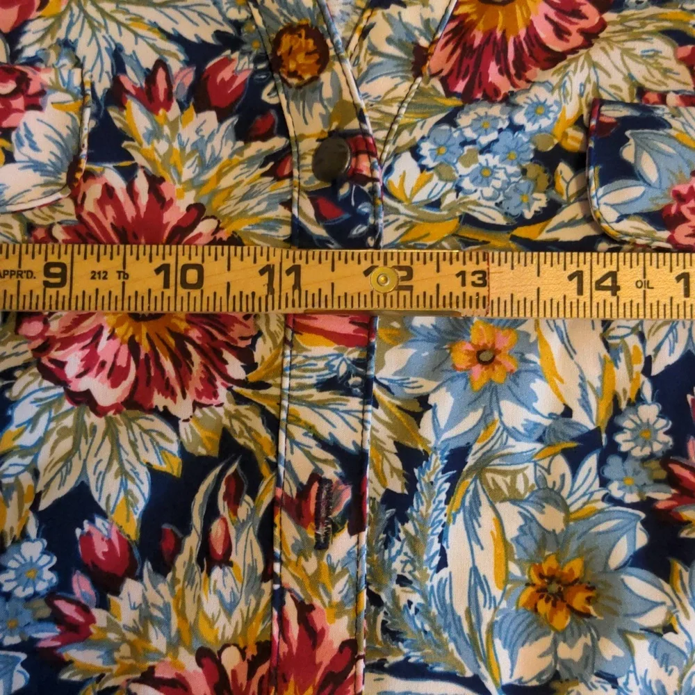 Laura Scott Petite Women's Size XLP Floral print Long Sleeve Shirt - Picture 7 of 12